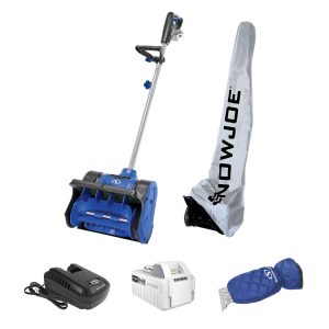 Snow Joe 24V-SS12-BDL 24-Volt* IONMAX Cordless Snow Shovel Bundle | W/ 4.0-Ah Battery, Charger, Cover, and Ice Scraper Glove