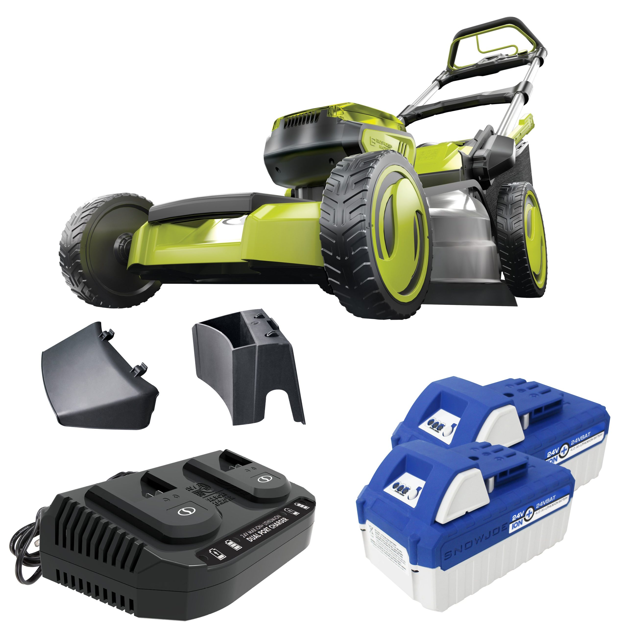 Sun Joe 24V-X2-21LMSP 48-Volt* IONMAX Cordless Self-Propelled Lawn Mower | 20-inch | 7-Position | Collection Bag | Mulching Plug | W/ 2 x 4.0-Ah Batteries + Charger - Image 2