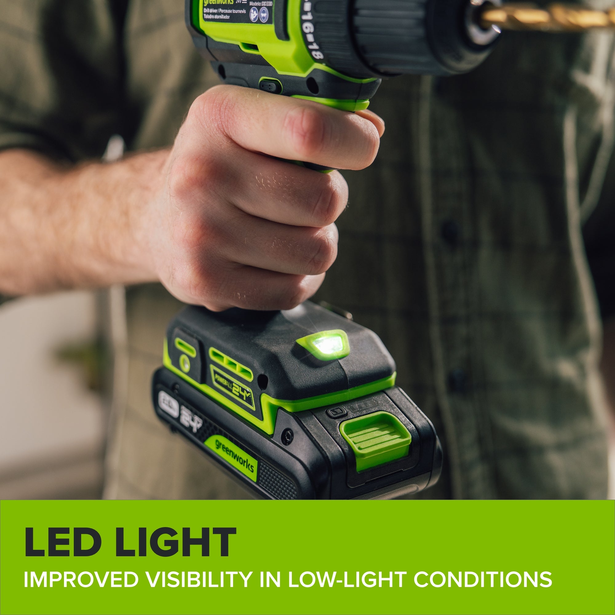 24V Cordless 280 in-lbs Drill/Driver 4PC Power Tool Combo Kit: (2) 2.0 Ah USB-C Batteries, (1) 30W USB-C Charger, (1) 3' 100W USB-C Cable and 34-Piece Accessory Sets - Image 8