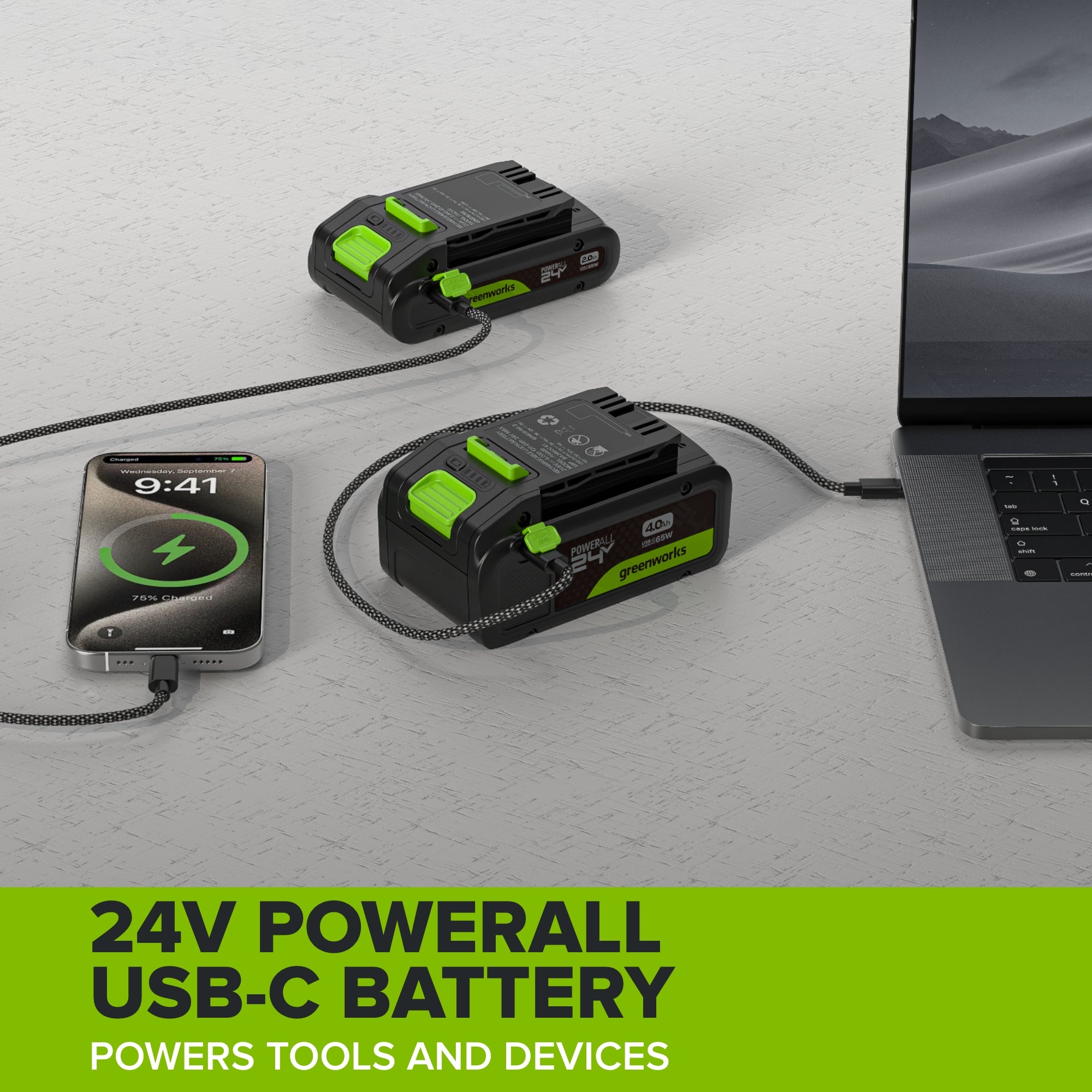 24V Cordless 280 in-lbs Drill/Driver 4PC Power Tool Combo Kit: (2) 2.0 Ah USB-C Batteries, (1) 30W USB-C Charger, (1) 3' 100W USB-C Cable and 34-Piece Accessory Sets - Image 23