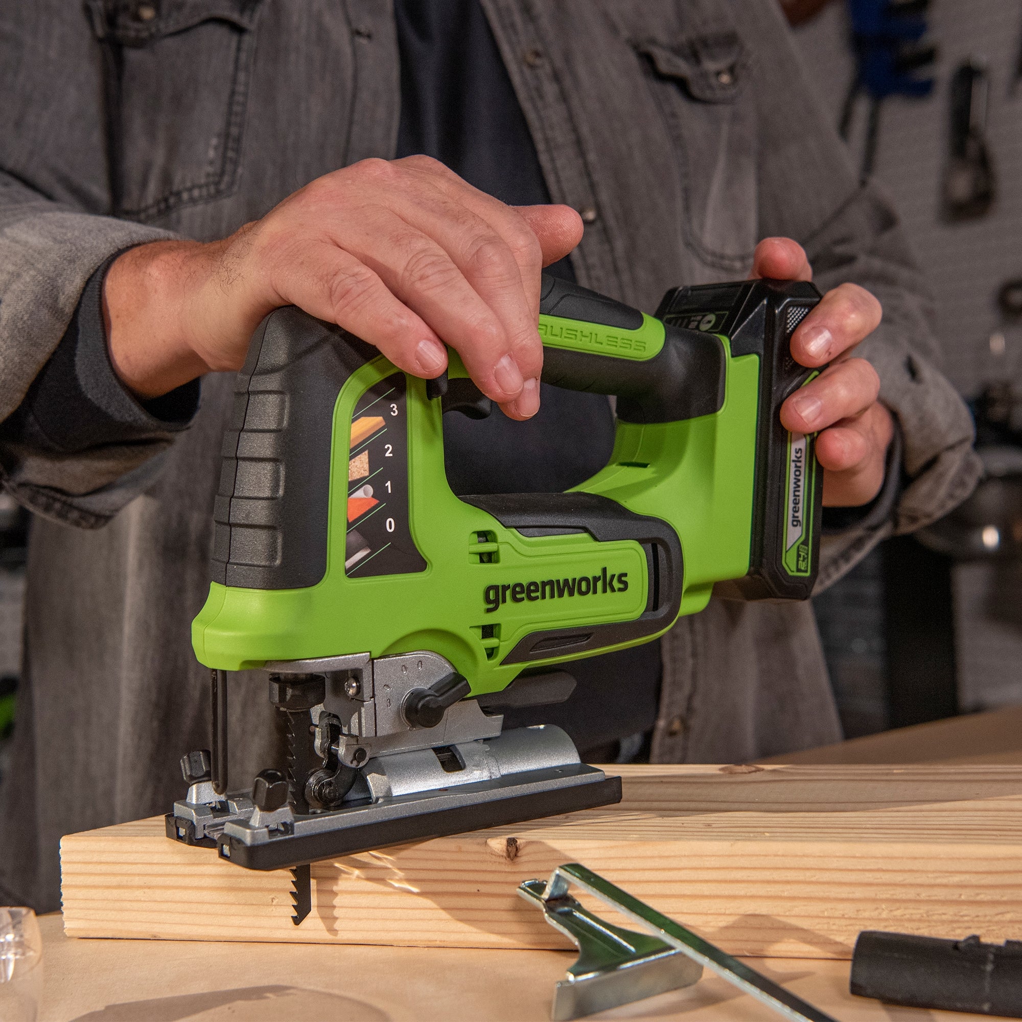 24V Cordless 280 in-lbs Drill/Driver Power Tool 3PC Combo Kit w/ 6-1/2" Circular Saw & 3000SPM Jig Saw: (1) 2.0Ah USB-C Battery & Charger, (1) 3' 100W USB-C Cable - Image 16