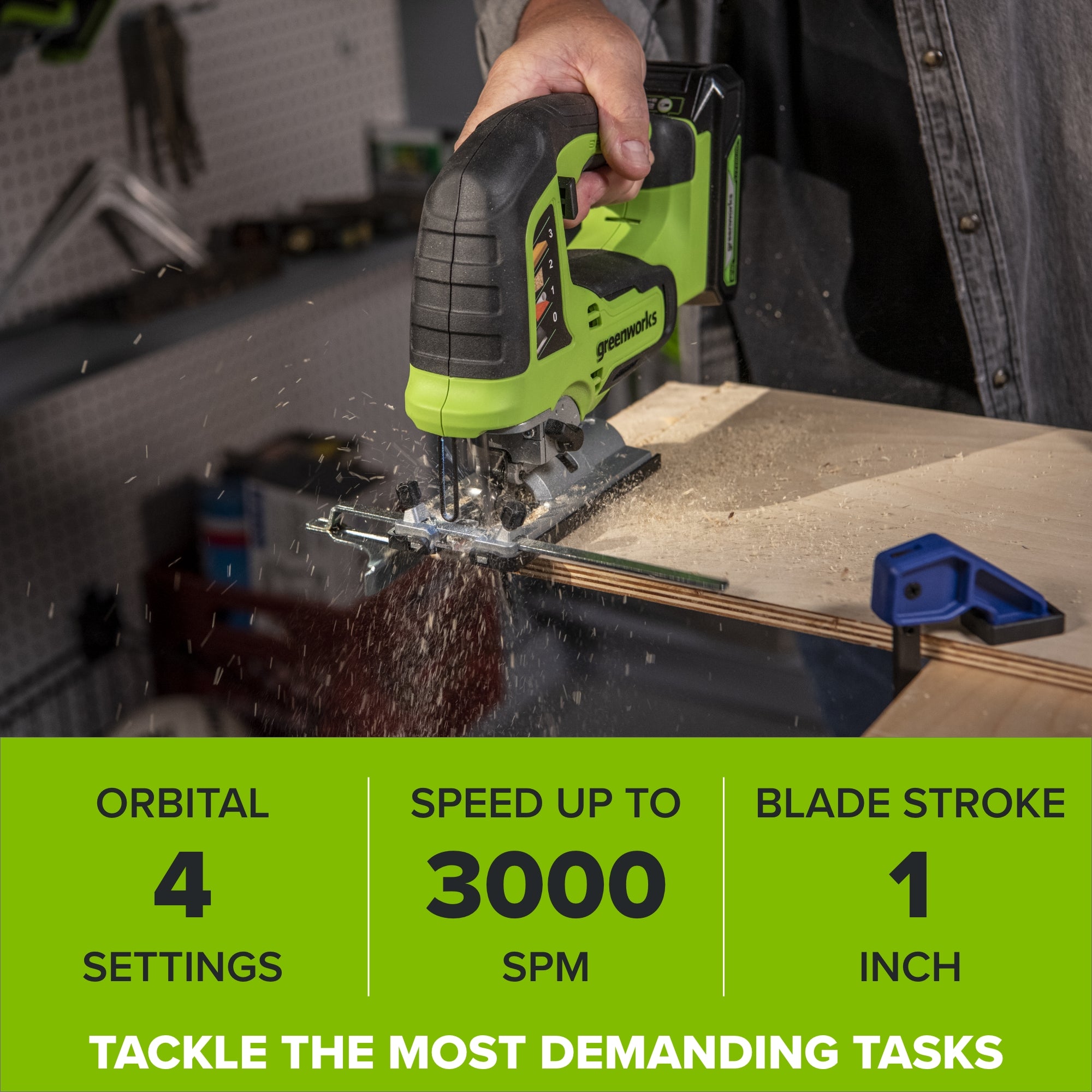 24V Cordless 280 in-lbs Drill/Driver Power Tool 3PC Combo Kit w/ 6-1/2" Circular Saw & 3000SPM Jig Saw: (1) 2.0Ah USB-C Battery & Charger, (1) 3' 100W USB-C Cable - Image 18