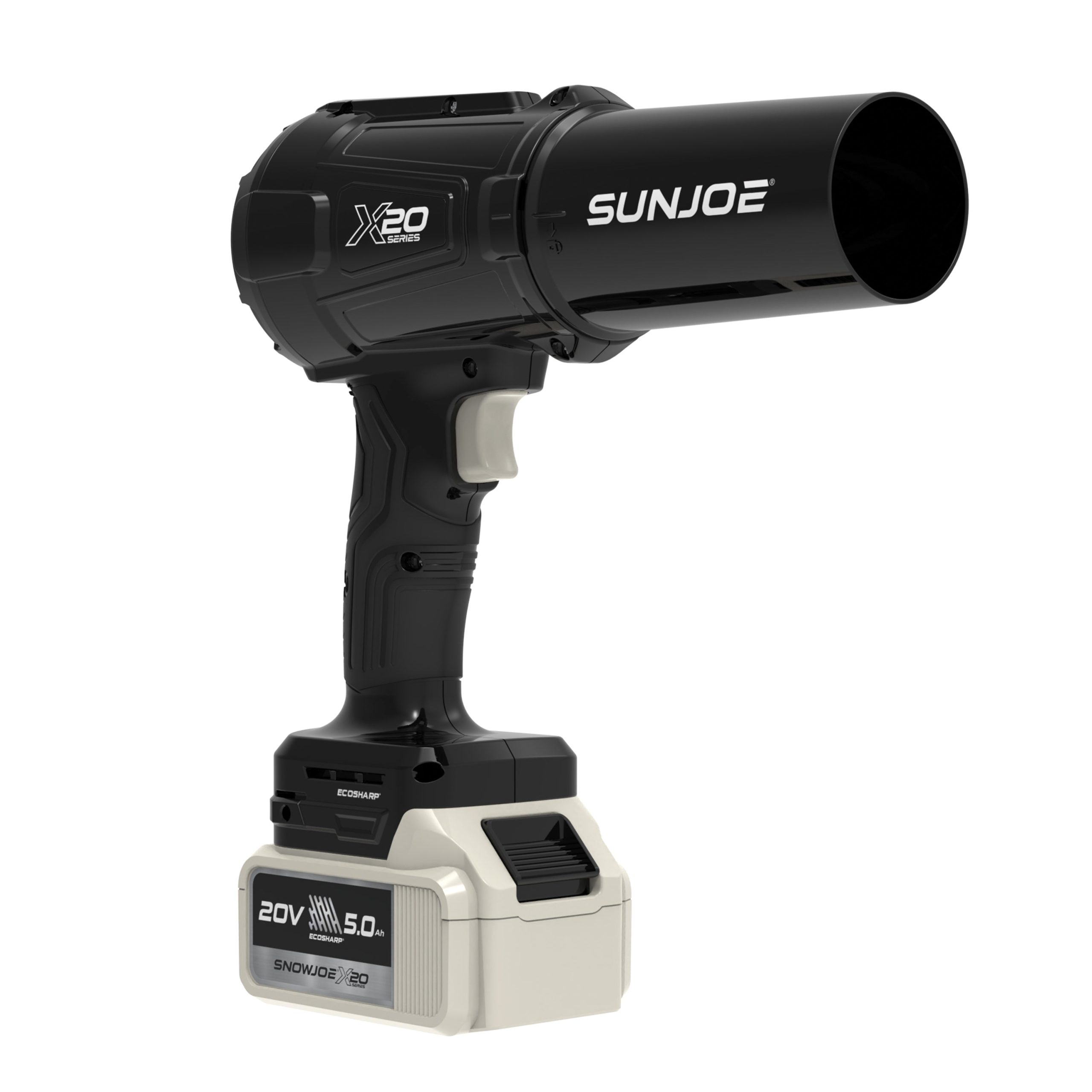 Sun Joe 20-Volt ECOSHARP Cordless X20 Handheld Turbo Blower | 2 Nozzles| 5.0-Ah Battery + Charger - Image 6