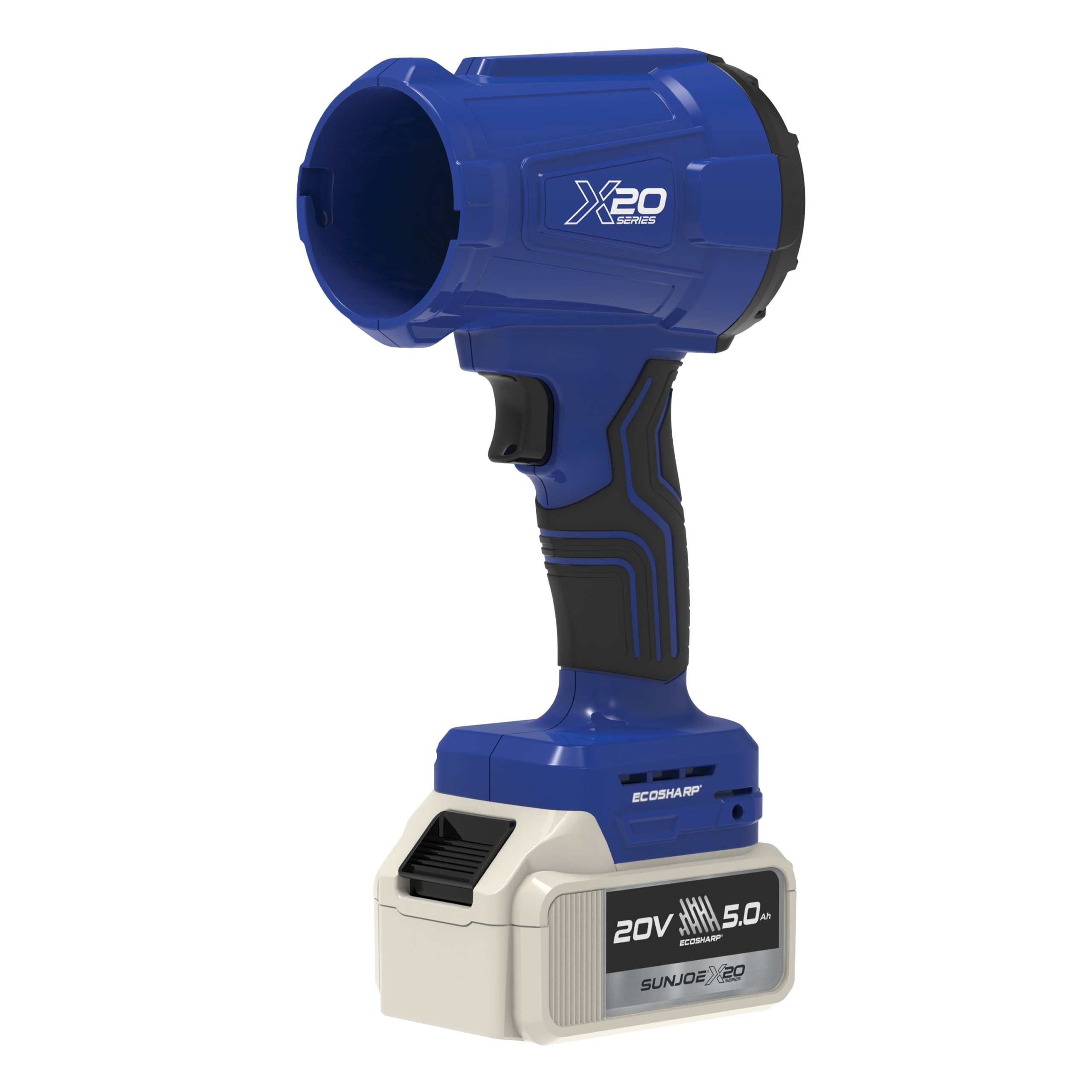 Sun Joe 20-Volt ECOSHARP Cordless X20 Handheld Turbo Blower | 2 Nozzles| 5.0-Ah Battery + Charger - Image 4