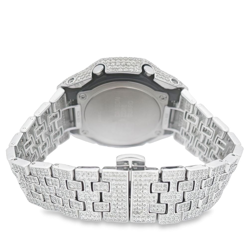 Full Bustdown 17.50 Carat VVS Moissanite Iced Out G Shock GA2100 Watch - Image 3