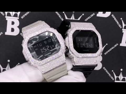 Custom G Shock DW5600 Iced Out Watch 4.50 Carat Moissanite - Image 6