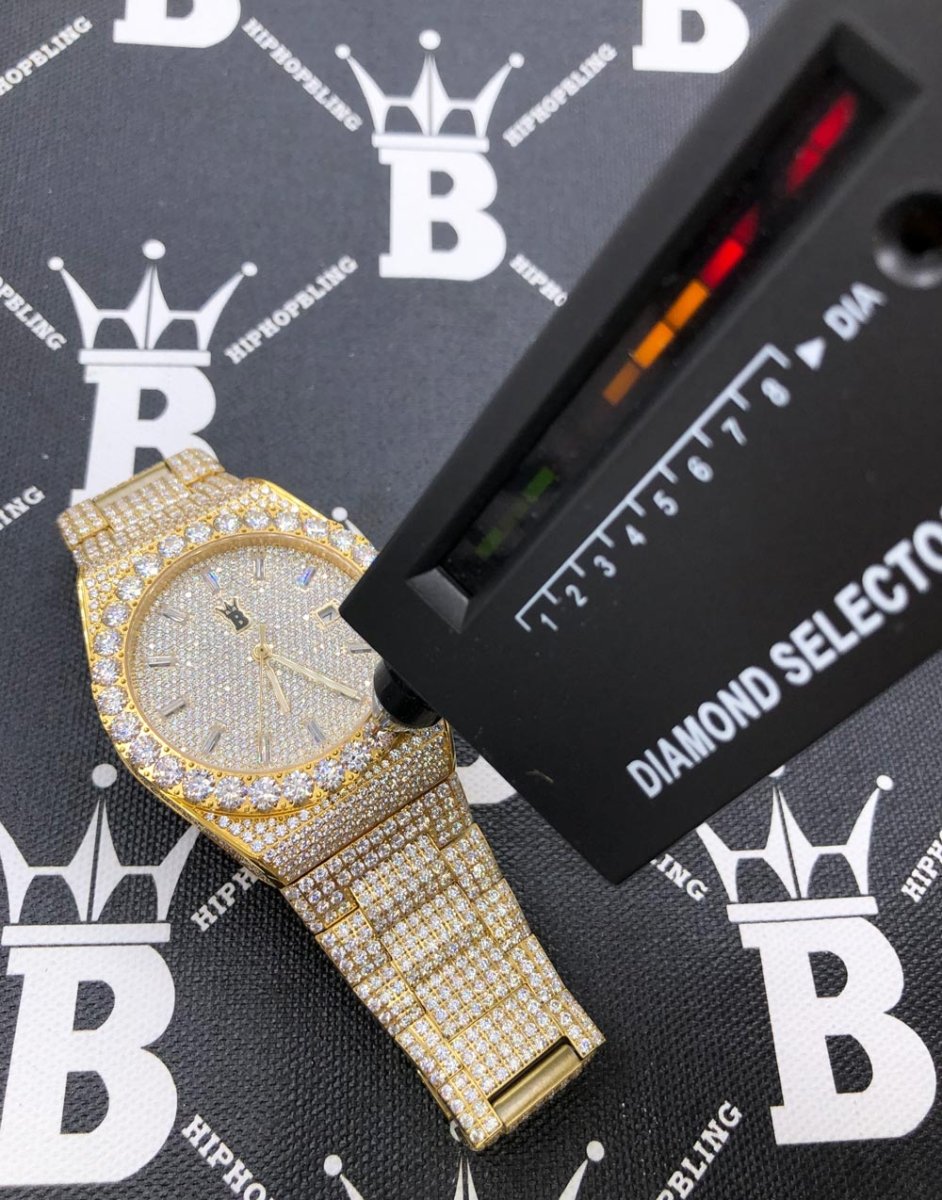 Moissanite Crown Iced Out Hip Hop Bling Bustdown Watch 50 Carats - Image 19