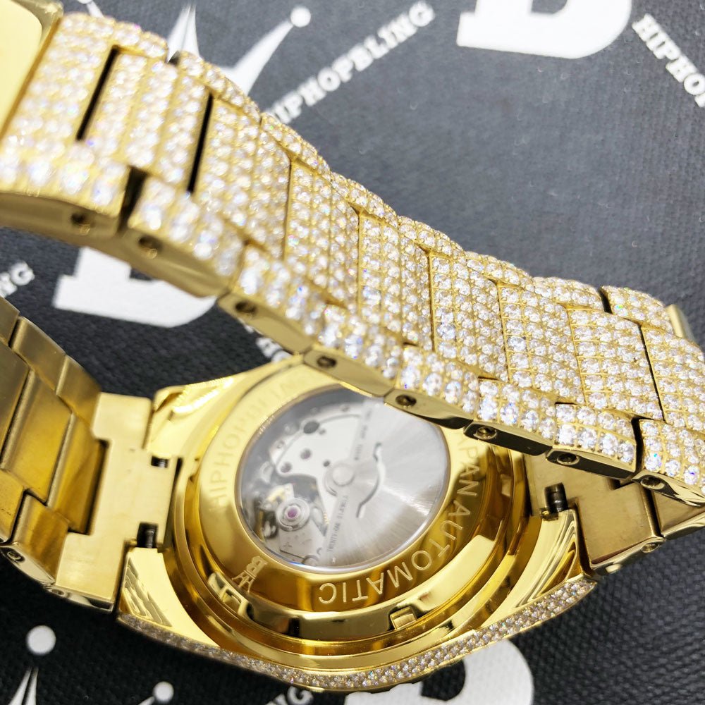 Moissanite Crown Iced Out Hip Hop Bling Bustdown Watch 50 Carats - Image 7