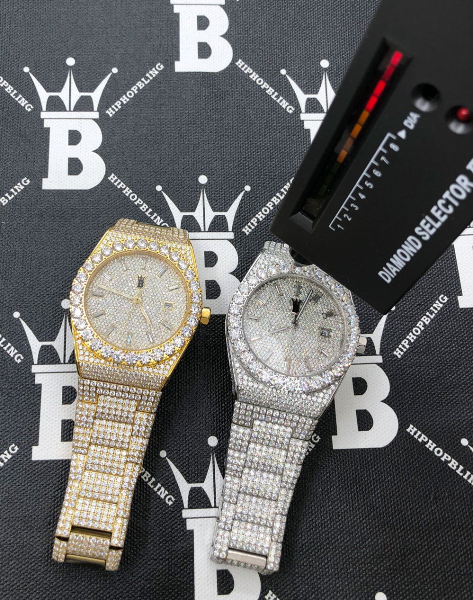 Moissanite Crown Iced Out Hip Hop Bling Bustdown Watch 50 Carats - Image 2