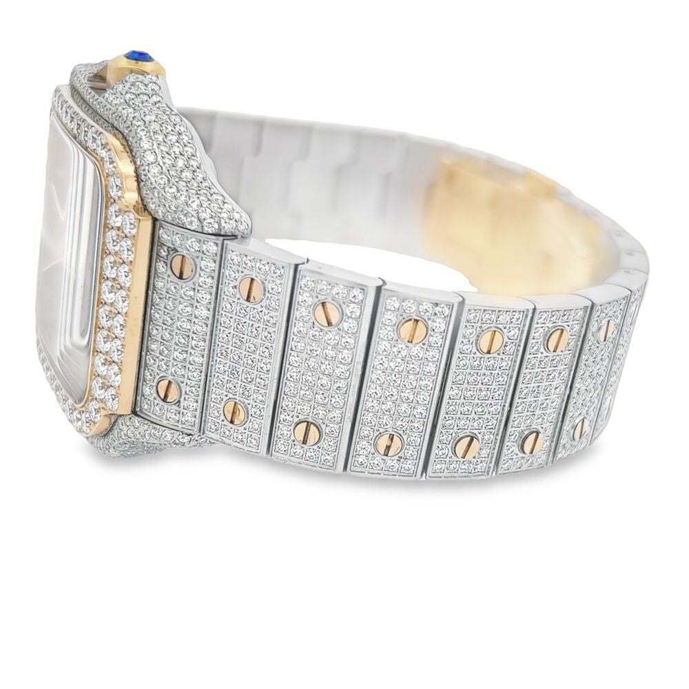 VVS Skeleton Moissanite Iced Out Auto Square Steel Watch - Image 11
